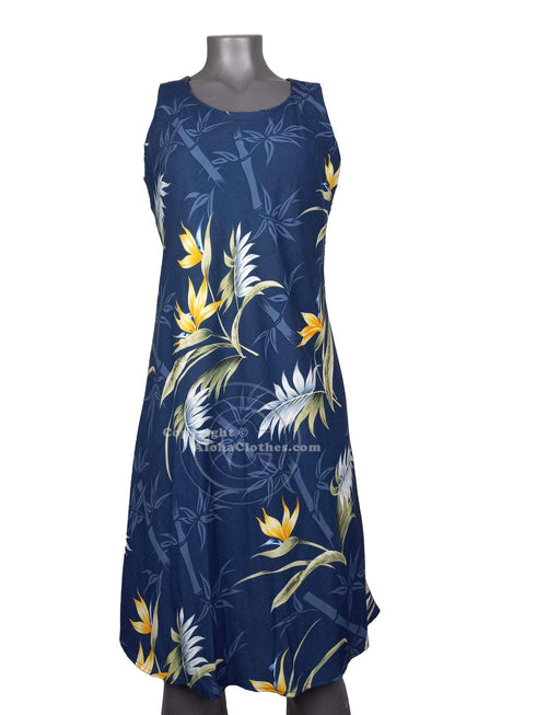 Bamboo Paradise Women's Short Tank Flared Hawaiian Dress